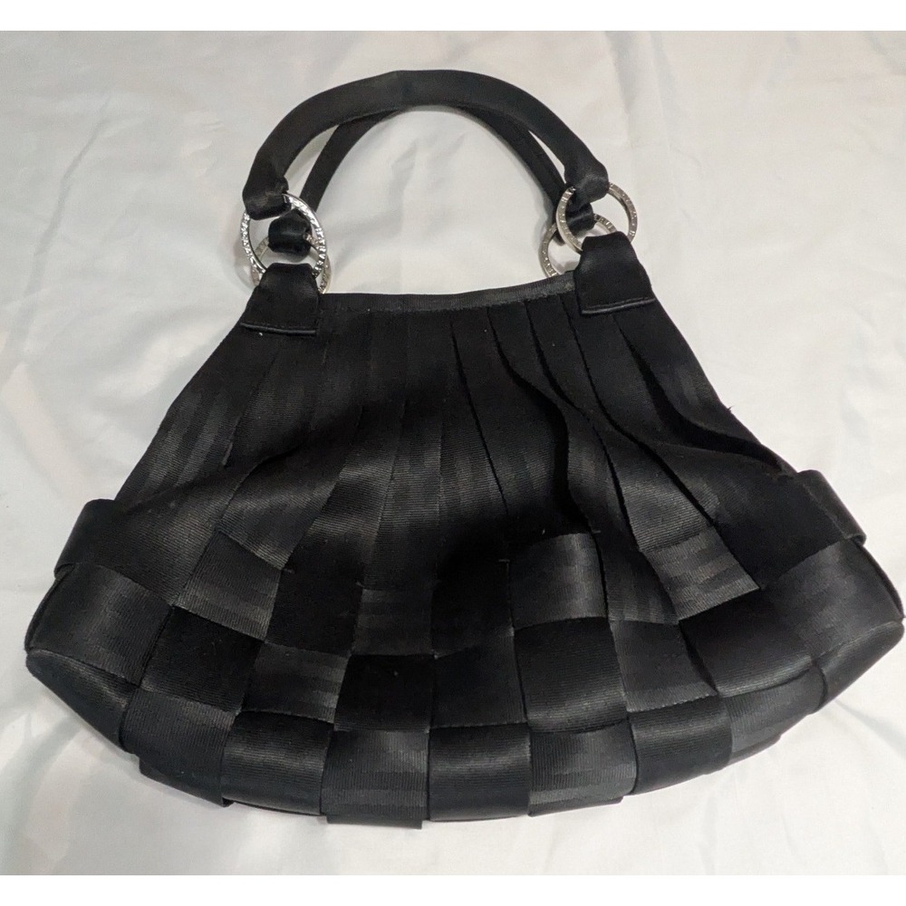 Harveys Seatbeltbag Hobo Bag Womens Medium Black Excellent Woven Contemporary